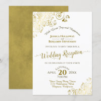 Elegantes Gold Lace & White Wedding Reception Part