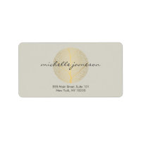 Elegantes Gold Leaf Logo auf Tan