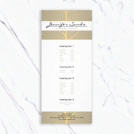 Elegantes Gold Leaf Tree Muster Werbekarte