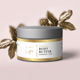 Elegantes Gold Logo Lux Cosmetic Jar Wrapper Label