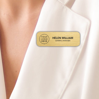 Elegantes Gold-Logo Namensschild