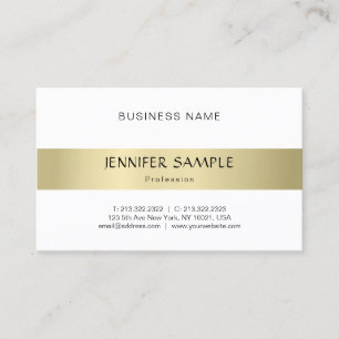 Elegantes Gold Look Einfach Modernes, Schlichtes B Visitenkarte