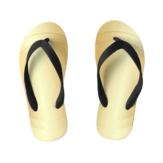 Elegantes Gold-Look Glamour Moderne Vorlage Kinderbadesandalen (Fußbett)