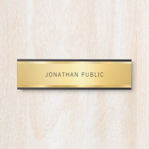 Elegantes Gold Look Moderne, einfache Glamour Türschild