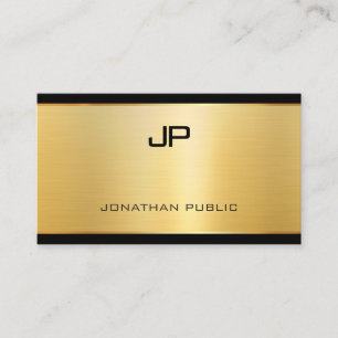 Elegantes Gold Look Modernes Luxus-Template Trendy Visitenkarte