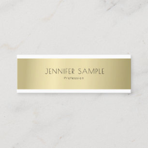 Elegantes Gold Look Modernes, sauberes Schlichtes  Mini Visitenkarte