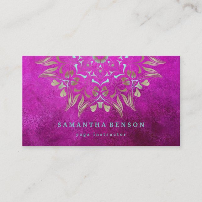 Elegantes Gold Lotus Logo Yoga Meditation Wellness Visitenkarte (Vorderseite)