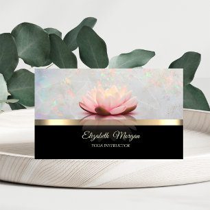 Elegantes Gold, Lotusblüten-Holografie-Opal Visitenkarte