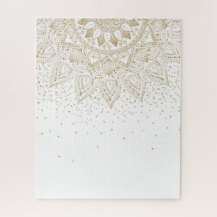 Elegantes Gold Mandala Dots Design