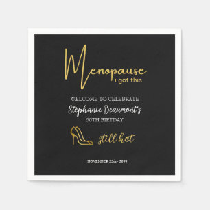 Elegantes Gold Menopause Ich schaff das 50. Geburt Serviette