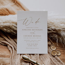 Elegantes Gold Moderne Kalligraphie machen wir Hoc Einladung