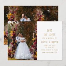 Elegantes Gold Modernes Foto Hochzeit rettet das D