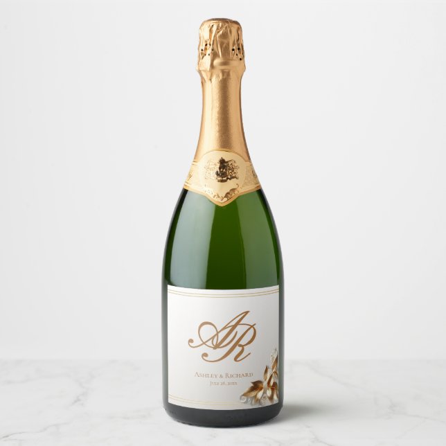 Elegantes Gold-Monogramm (Vorderseite)