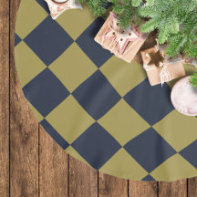 Elegantes Gold & Navy Blue Diamond Muster