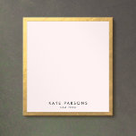 Elegantes Gold Notepad Notizblock<br><div class="desc">Für zusätzliche Match-Marketing-Materialien, individuelle Gestaltung oder Logo-Anfrage, kontaktieren Sie mich bitte unter maurareed.designs@gmail.com und ich werde innerhalb von 24 Stunden antworten. Für den Versand, Fragen und Preise der Karten wenden Sie sich bitte direkt an Zazzle.</div>
