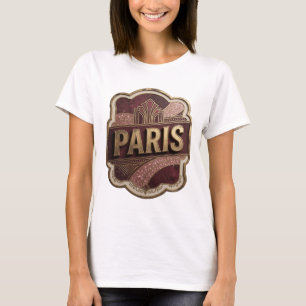 Elegantes Gold PARIS Custom T-Shirt