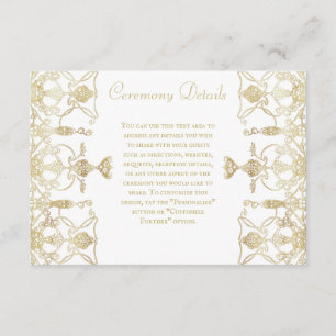 Elegantes Gold-Pentagramm-Handfast Begleitkarte