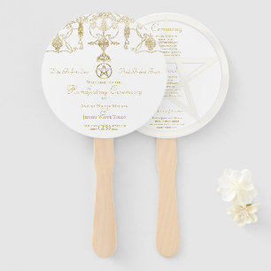 Elegantes Gold-Pentagramm-Handfast Fächer