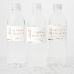 Elegantes Gold Perlen und Prosecco Brautparty