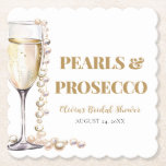 Elegantes Gold Perlen und Prosecco Brautparty Untersetzer<br><div class="desc">Mit unserem eleganten Gold Pearls und dem Prosecco Brautparty Square Paper Untersetzer präsentieren wir Ihnen eine stilvolle Ergänzung zu Ihren Festlichkeiten. Diese Untersetzer sind mit goldenen Akzenten und zarten Perlen geschmückt und strahlen Eleganz und Charme aus. Ideal, um Ihre Tischdecken zu schützen und gleichzeitig eine Touch Eleganz in der Dekoration...</div>
