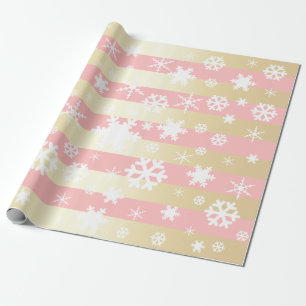 Elegantes Gold & Pink Weihnachtsgeschenk-Muster Geschenkpapier