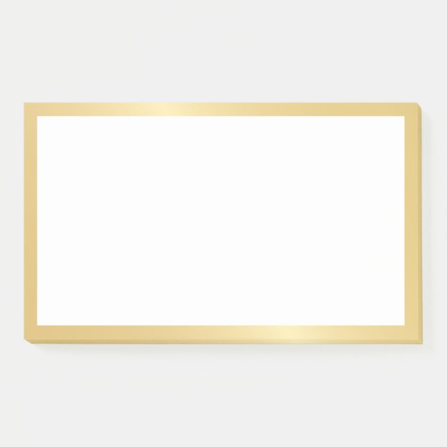 Elegantes Gold Post-it Klebezettel (Vorderseite)
