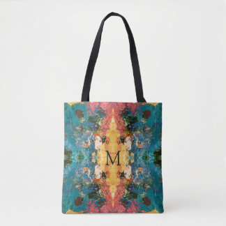 Elegantes Gold Rosa Aquamarin Abstrakt Tasche