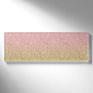 Elegantes Gold & Rose Gold Glitzer Glitzern Namenschild