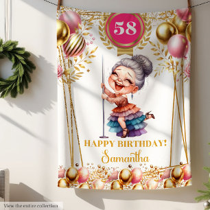 Elegantes Gold Rouge Lustiges Oma-Geschenk-Decke Fleecedecke