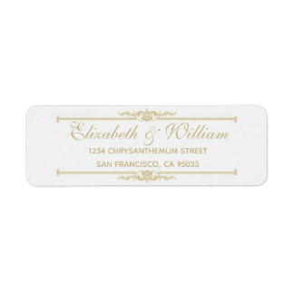 Elegantes Gold-Rücksendeadresse-Label