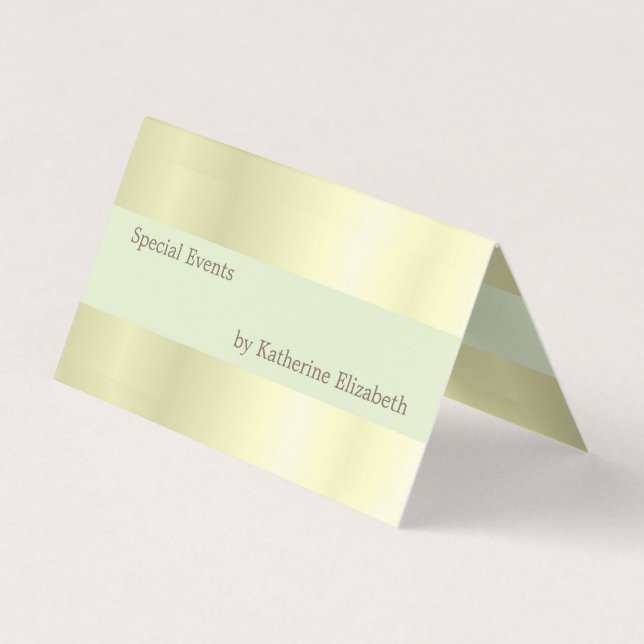 Elegantes Gold Satin Minimalistisch Beruflich auss Visitenkarten (Rückseite)