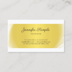 Elegantes Gold Schlichtes Berufliches Design Trend Visitenkarte
