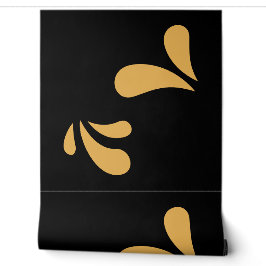 Elegantes Gold Schwarz Modernes Muster Tapete