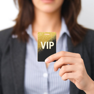 Elegantes Gold-Schwarz-VIP-Abzeichen Ausweis