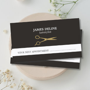Elegantes Gold Scissor Terminkarte