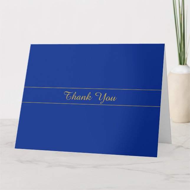 Elegantes Gold-Script auf Navy Blue Background Karte (Vorderseite)