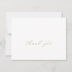 Elegantes Gold Script Dankeschön Card Dankeskarte