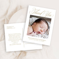 Elegantes Gold Script Foto Vielen Dank