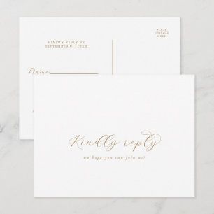 Elegantes Gold Script Menü Auswahl UAWG Postkarte