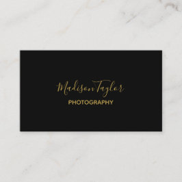 Elegantes Gold-Script Visitenkarte