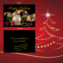 Elegantes Gold Silver Black Holiday Gruß