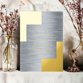 Elegantes Gold Silver Classy Luxus Moderne Hochzei Folieneinladung