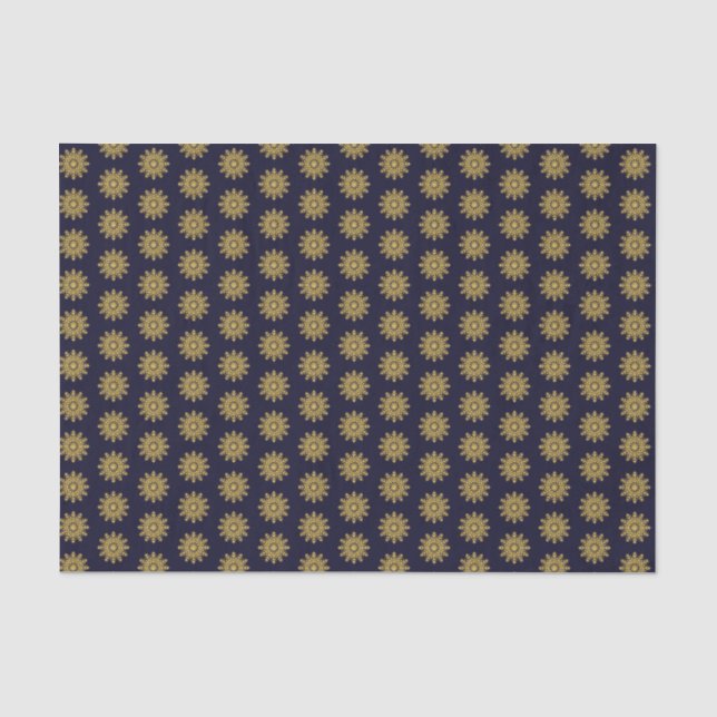 Elegantes Gold Snowflake Holiday Tissue Seidenpapier (Vorderseite)