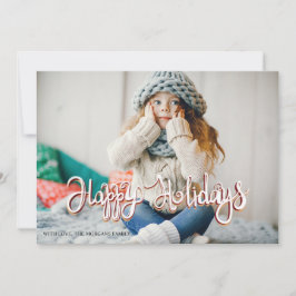 Elegantes Gold Snowflakes Happy Holidays Foto