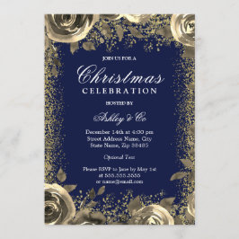Elegantes Gold Sparkle Glitzer Party Einladung