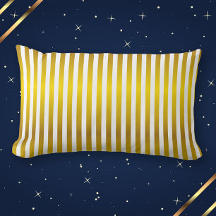 Elegantes Gold Stripe Muster Lendenkissen