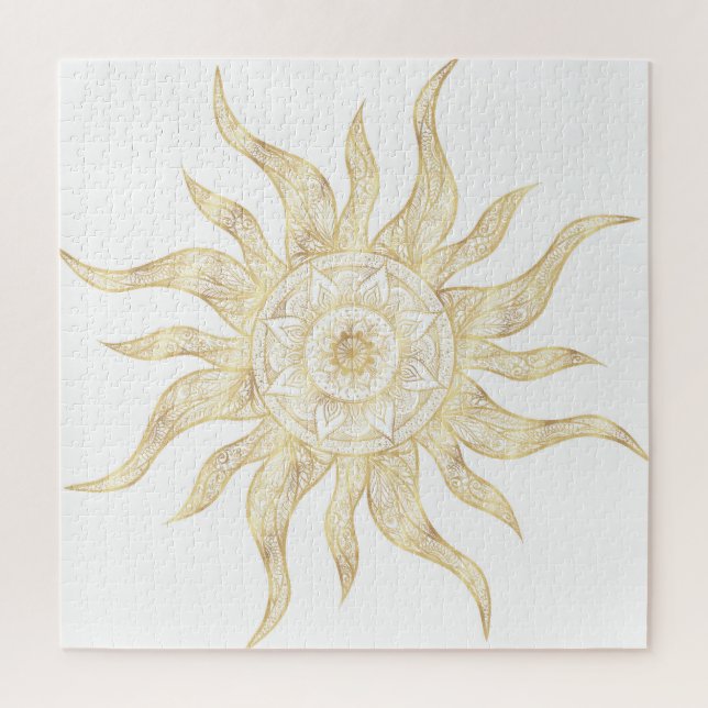 Elegantes Gold Sun Mandala Design (Vertikal)