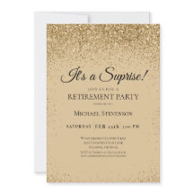 Elegantes Gold Surprise Retirement Party