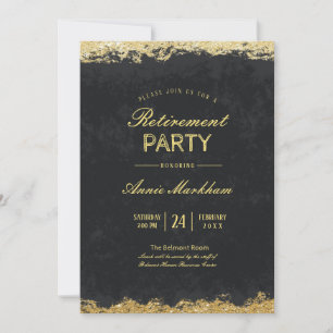 Elegantes Gold Trim Velvet 2 Rente Luncheon Einladung