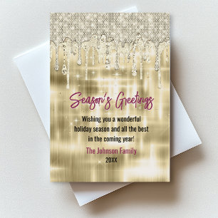 Elegantes Gold tropft Glitter Weihnachten Neujahr